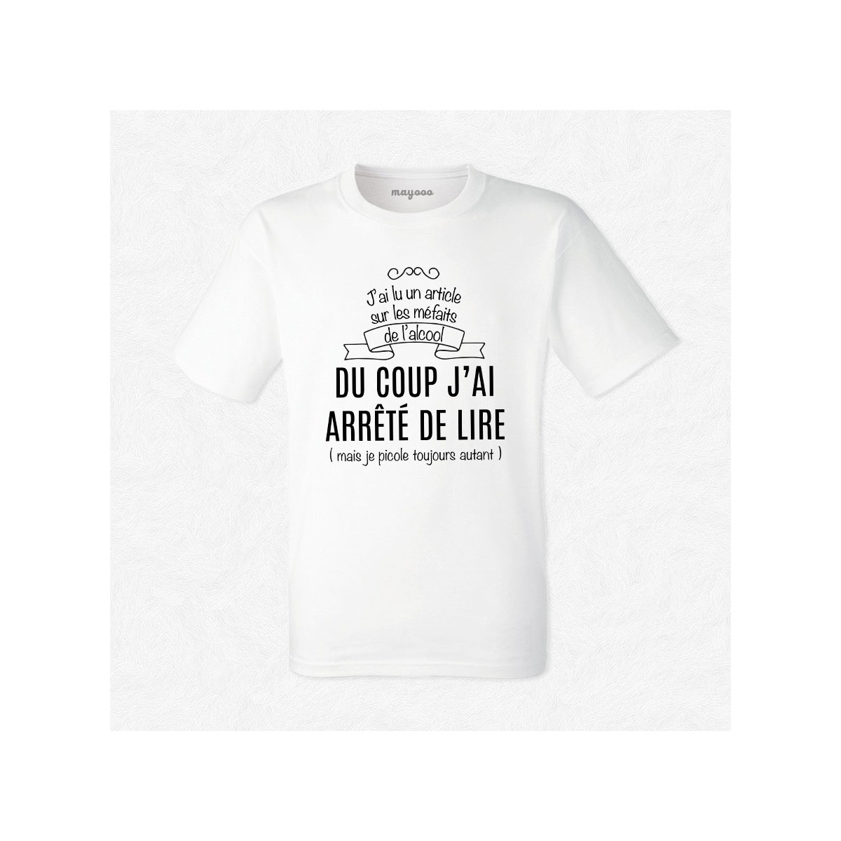 T-shirt J'ai lu un article sur les méfaits..