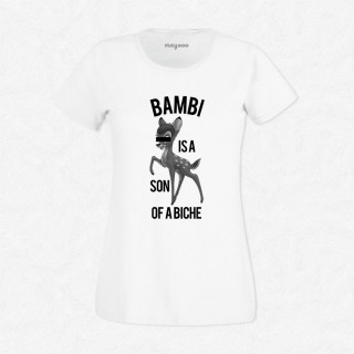 T-shirt Bambi is son of a biche