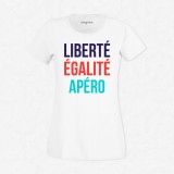 T-shirt Liberté, égalité, apéro