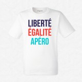 T-shirt Liberté, égalité, apéro