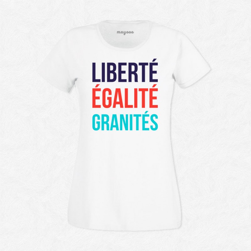 T-shirt Liberté, égalité, granités