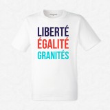 T-shirt Liberté, égalité, granités