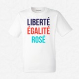 T-shirt Liberté, égalité, rosé