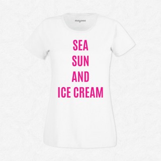 T-shirt Sea sun and Ice cream