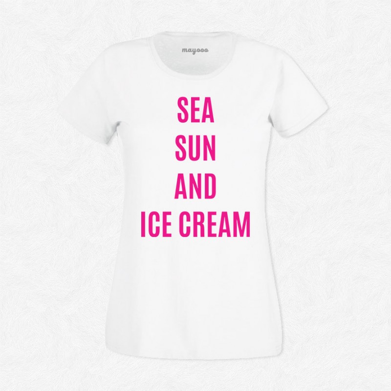 T-shirt Sea sun and Ice cream