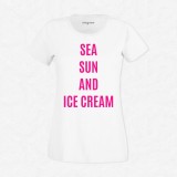 T-shirt Sea sun and Ice cream