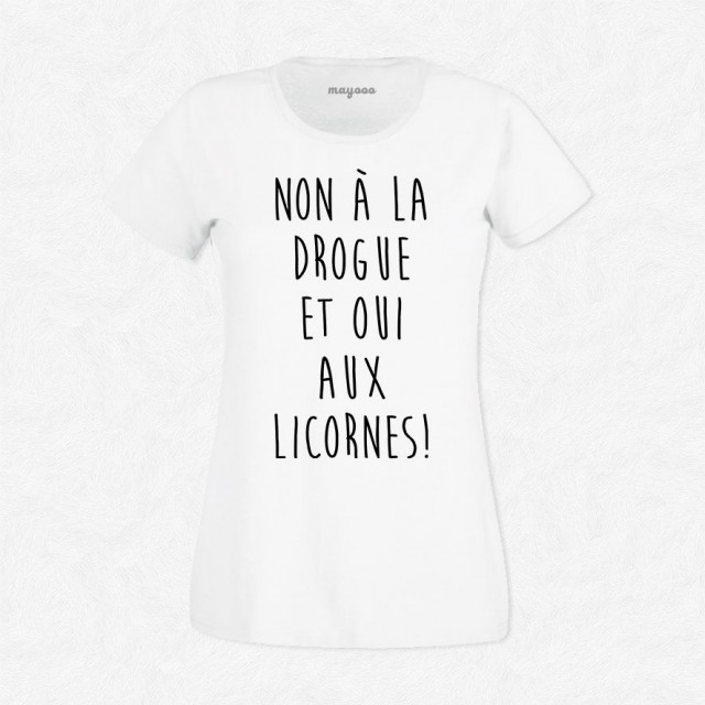 T-shirt Non à la drogue