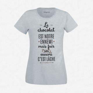 T-shirt Le chocolat est notre ennemis