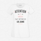 T-shirt Le chocolat fait rétrécir les jeans