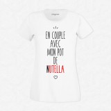 T-shirt En couple avec le pot de Nutella