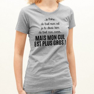 T-shirt Mon cul est plus gros