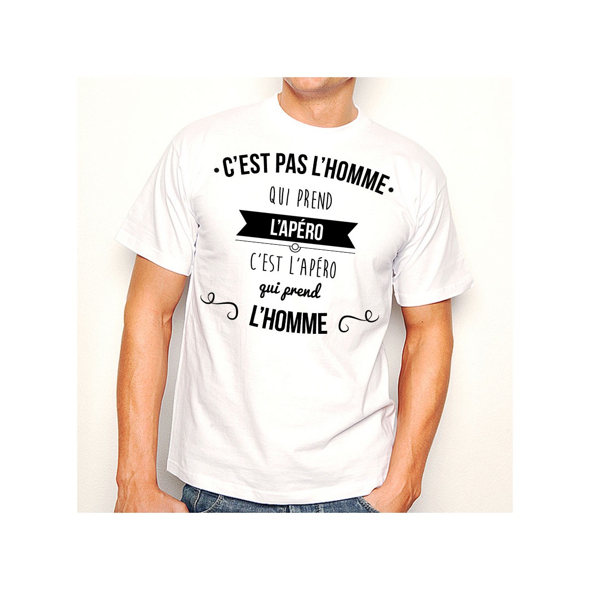 T-shirt C’est pas l’homme qui prend l’apéro