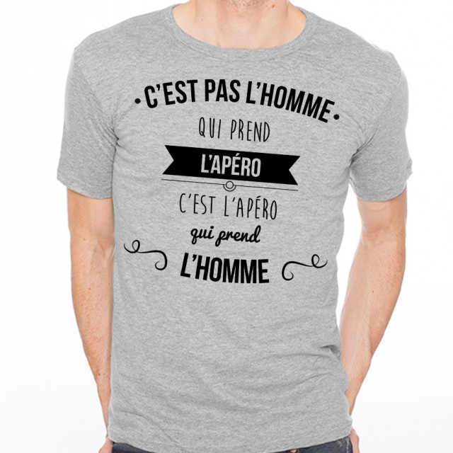 T-shirt C’est pas l’homme qui prend l’apéro