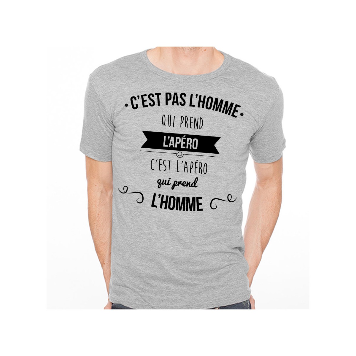 T-shirt C’est pas l’homme qui prend l’apéro