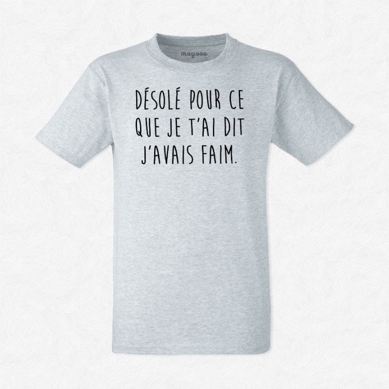 T-shirt Désolé pour ce que j'ai dit