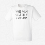 T-shirt Désolé pour ce que j'ai dit