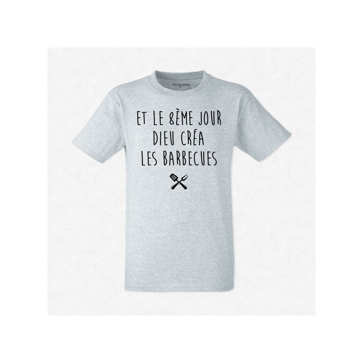 T-shirt Dieu créa les barbecues