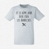 T-shirt Dieu créa les barbecues