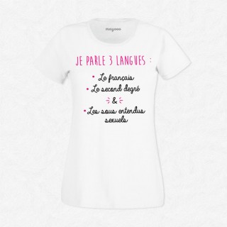 T-shirt Je parle 3 langues