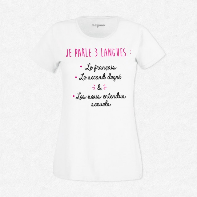 T-shirt Je parle 3 langues