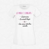 T-shirt Je parle 3 langues