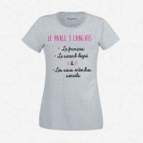 T-shirt Je parle 3 langues