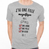 T-shirt J’ai une fille magnifique