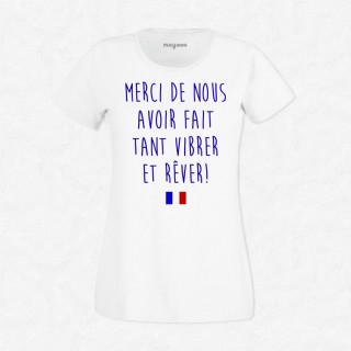 T-shirt Merci de nous avoir fait vibrer