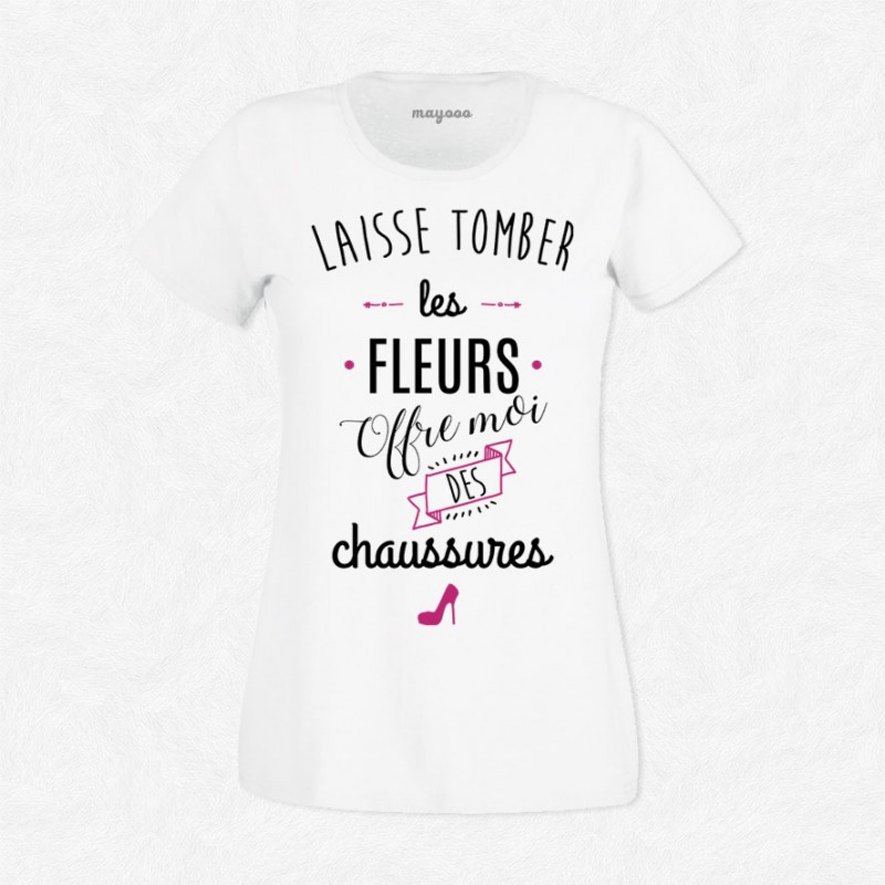 T-shirt Laisse tomber les fleurs