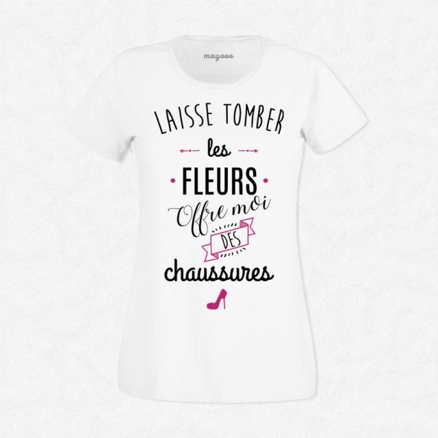 T-shirt Laisse tomber les fleurs