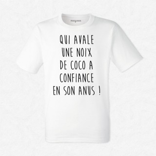 T-shirt Qui avale une noix de coco...