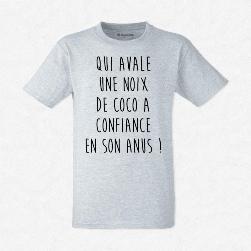 T-shirt Qui avale une noix de coco...