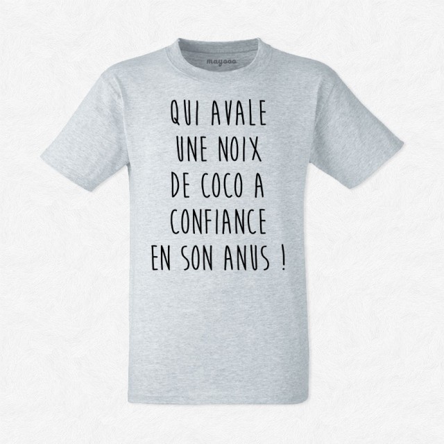 T-shirt Qui avale une noix de coco...