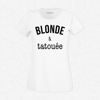 T-shirt Blonde & tatouée