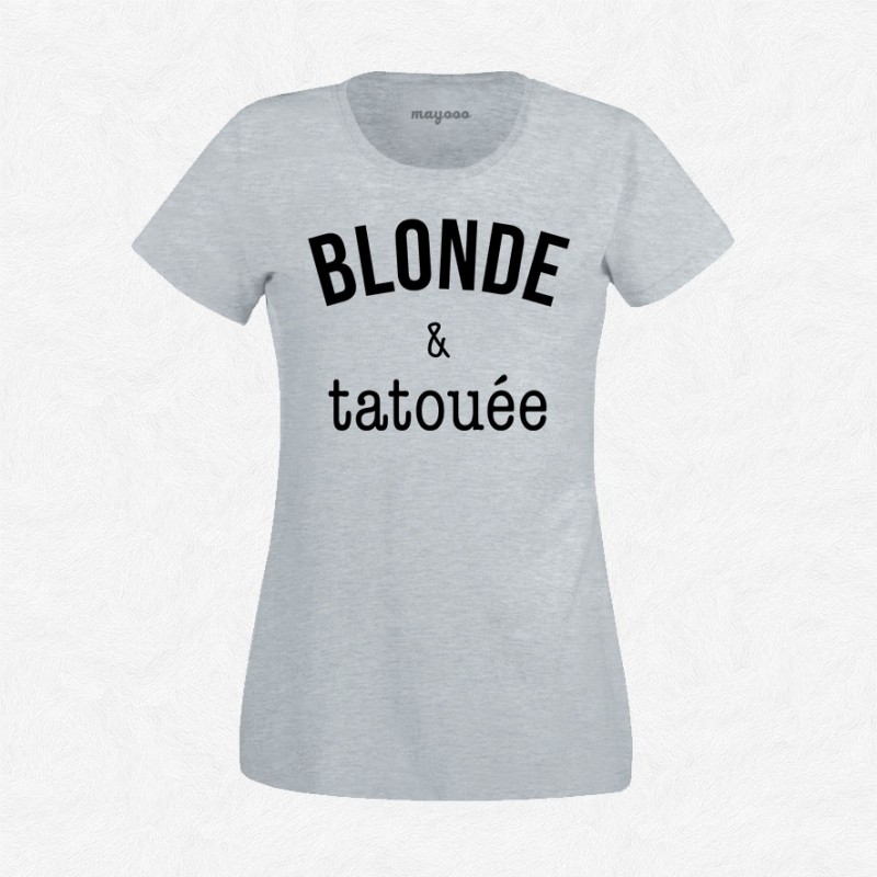 T-shirt Blonde & tatouée