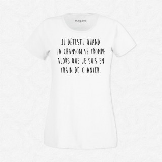 T-shirt Je déteste quand la musique se trompe