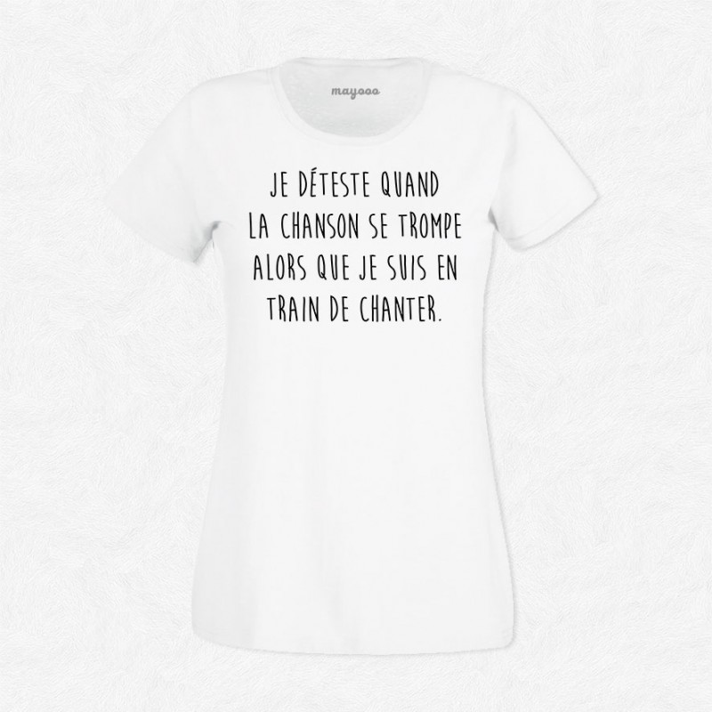 T-shirt Je déteste quand la musique se trompe