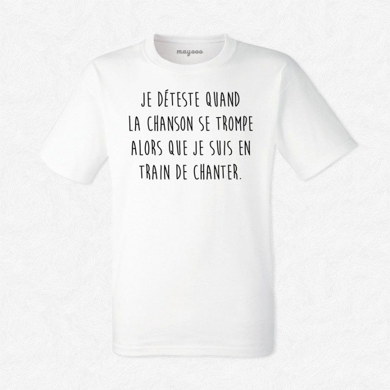 T-shirt Je déteste quand la musique se trompe