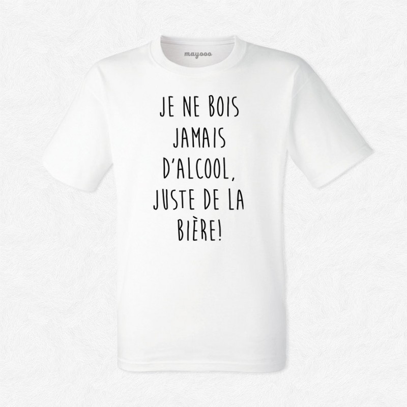 T-shirt Je ne bois pas d'alcool