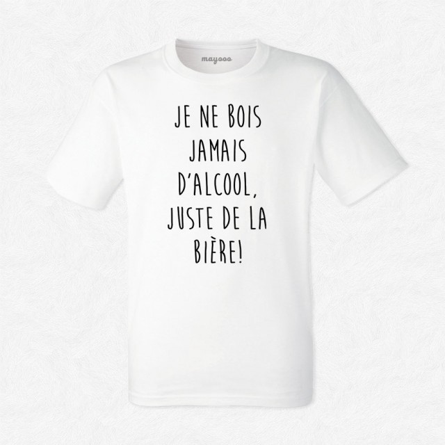 T-shirt Je ne bois pas d'alcool