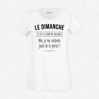 T-shirt Le dimanche c'est jogging