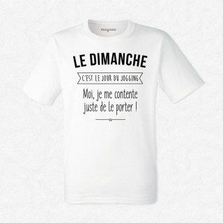 T-shirt Le dimanche c'est jogging