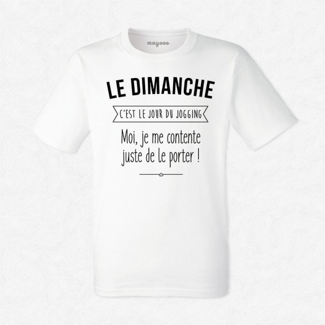 T-shirt Le dimanche c'est jogging