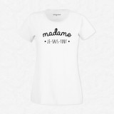 T-shirt Madame Je sais tout