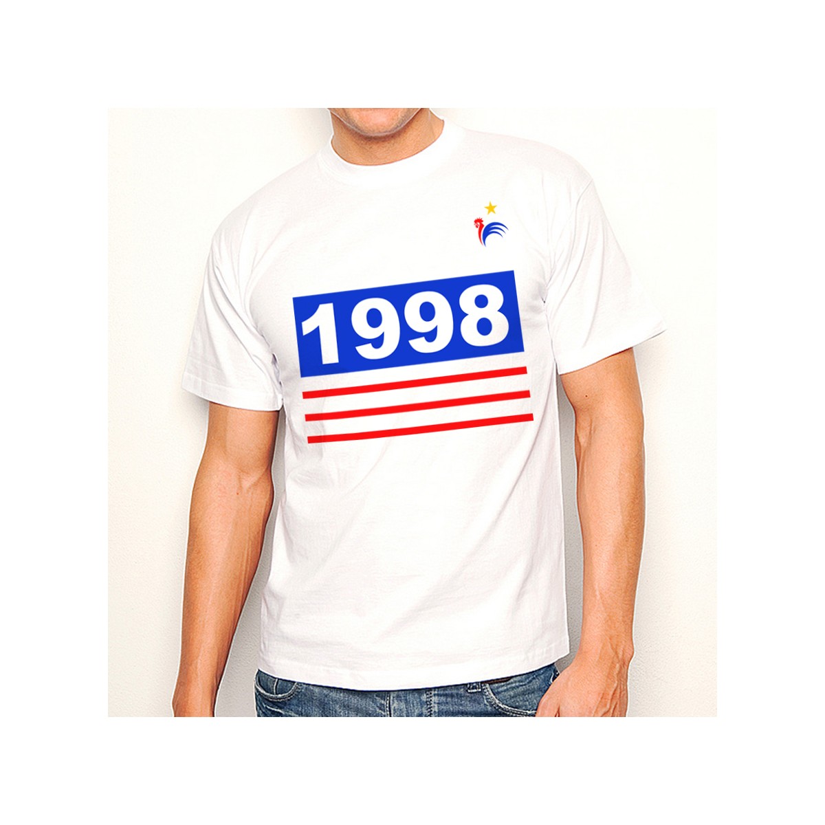 T-shirt foot France mondial 1998