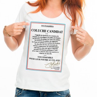 T-shirt Coluche candidat