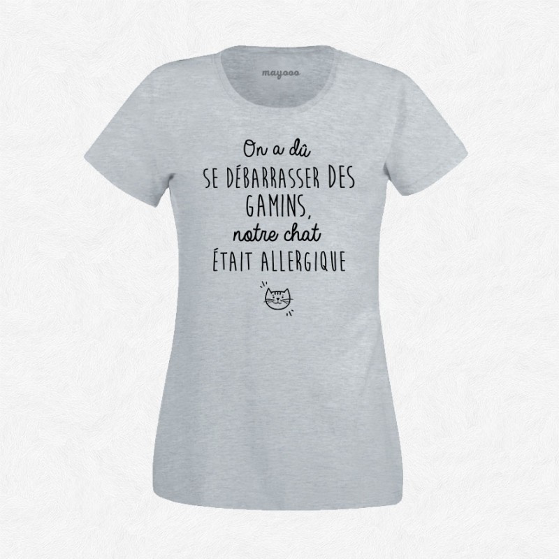 T-shirt Le chat était allergique