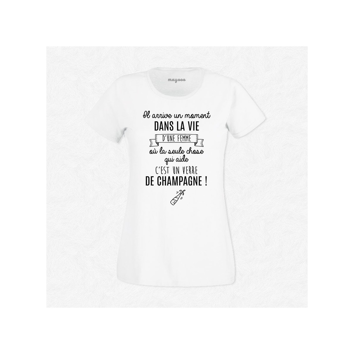 T-shirt Un verre de champagne