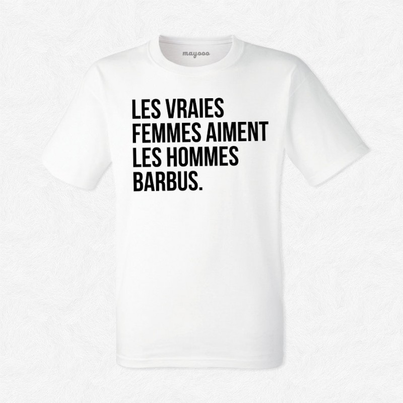 T-shirt Les vraies femmes aiment les hommes barbus