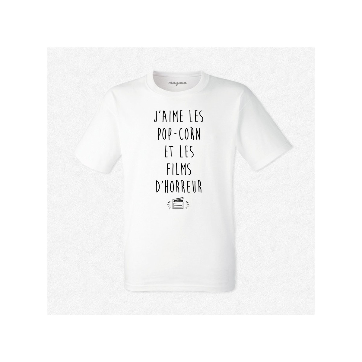 T-shirt  J'aime les pop-corn et les films d'horreur